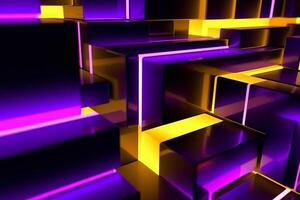 Sleek Modern Geometric Glowing Shapes Outline Background photo