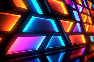 Sleek Modern Geometric Glowing Shapes Outline Background photo