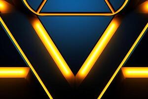Sleek Modern Geometric Glowing Shapes Outline Background photo