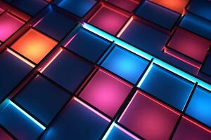 Sleek Modern Geometric Glowing Shapes Outline Background photo