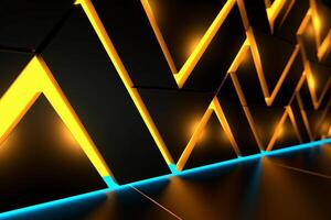 Sleek Modern Geometric Glowing Shapes Outline Background photo