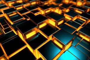 Sleek Modern Geometric Glowing Shapes Outline Background photo