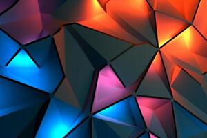 Sleek Modern Geometric Glowing Shapes Outline Background photo