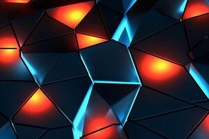 Sleek Modern Geometric Glowing Shapes Outline Background photo
