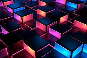 Sleek Modern Geometric Glowing Shapes Outline Background photo