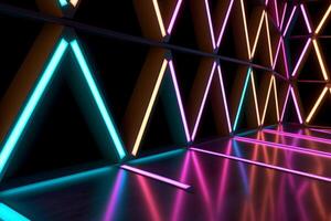 Sleek Modern Geometric Glowing Shapes Outline Background photo