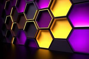 Sleek Modern Geometric Glowing Shapes Outline Background photo