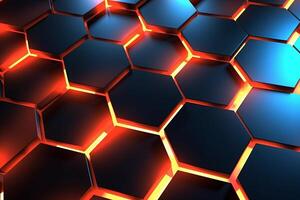 Sleek Modern Geometric Glowing Shapes Outline Background photo