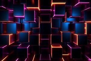 Sleek Modern Geometric Glowing Shapes Outline Background photo