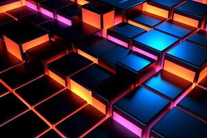 Sleek Modern Geometric Glowing Shapes Outline Background photo