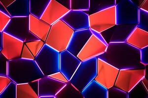 Sleek Modern Geometric Glowing Shapes Outline Background photo