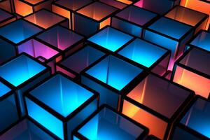 Sleek Modern Geometric Glowing Shapes Outline Background photo