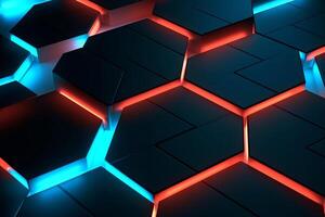 Sleek Modern Geometric Glowing Shapes Outline Background photo