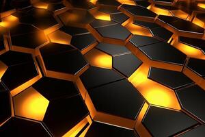 Sleek Modern Geometric Glowing Shapes Outline Background photo