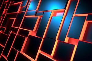 Sleek Modern Geometric Glowing Shapes Outline Background photo