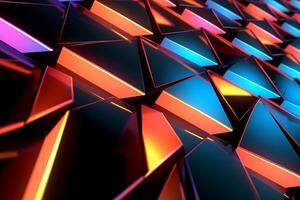 Sleek Modern Geometric Glowing Shapes Outline Background photo