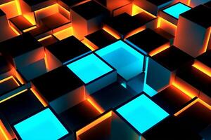 Sleek Modern Geometric Glowing Shapes Outline Background photo