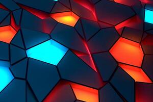 Sleek Modern Geometric Glowing Shapes Outline Background photo