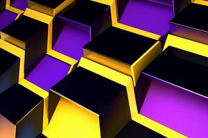 Sleek Modern Geometric Glowing Shapes Outline Background photo