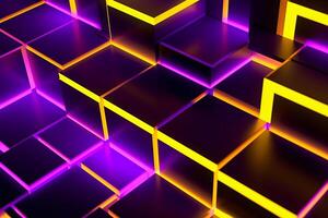 Sleek Modern Geometric Glowing Shapes Outline Background photo