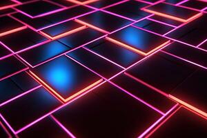 Sleek Modern Geometric Glowing Shapes Outline Background photo