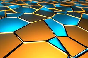 Sleek Modern Geometric Glowing Shapes Outline Background photo
