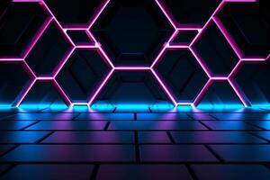 Sleek Modern Geometric Glowing Shapes Outline Background photo