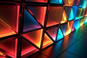Sleek Modern Geometric Glowing Shapes Outline Background photo