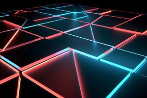 Sleek Modern Geometric Glowing Shapes Outline Background photo