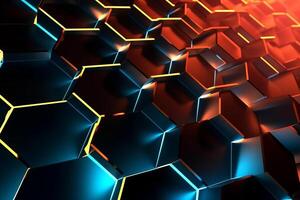 Sleek Modern Geometric Glowing Shapes Outline Background photo