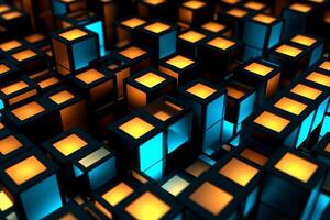 Sleek Modern Geometric Glowing Shapes Outline Background photo