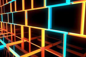 Sleek Modern Geometric Glowing Shapes Outline Background photo