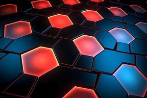 Sleek Modern Geometric Glowing Shapes Outline Background photo