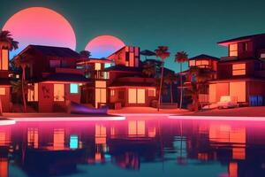 Sleek Modern Geometric Glowing Shapes Outline Background photo