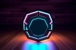 Sleek Modern Geometric Glowing Shapes Outline Background photo