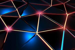 Sleek Modern Geometric Glowing Shapes Outline Background photo