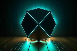 Sleek Modern Geometric Glowing Shapes Outline Background photo