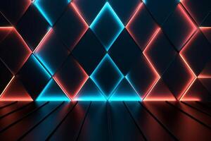 Sleek Modern Geometric Glowing Shapes Outline Background photo