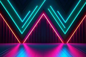 Sleek Modern Geometric Glowing Shapes Outline Background photo