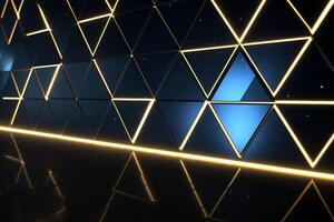Sleek Modern Geometric Glowing Shapes Outline Background photo