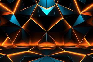 Sleek Modern Geometric Glowing Shapes Outline Background photo
