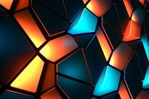 Sleek Modern Geometric Glowing Shapes Outline Background photo