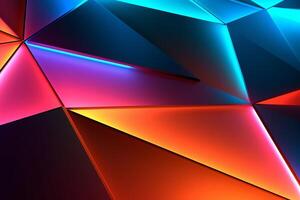 Sleek Modern Geometric Glowing Shapes Outline Background photo
