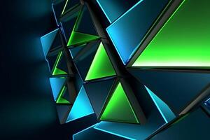 Sleek Modern Geometric Glowing Shapes Outline Background photo