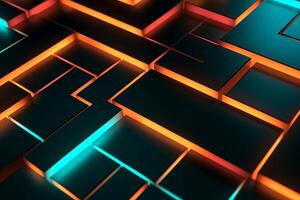 Sleek Modern Geometric Glowing Shapes Outline Background photo