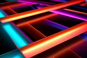 Sleek Modern Geometric Glowing Shapes Outline Background photo