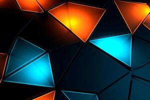 Sleek Modern Geometric Glowing Shapes Outline Background photo