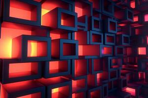 Sleek Modern Geometric Glowing Shapes Outline Background photo