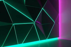 Sleek Modern Geometric Glowing Shapes Outline Background photo