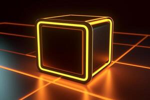 Sleek Modern Geometric Glowing Shapes Outline Background photo